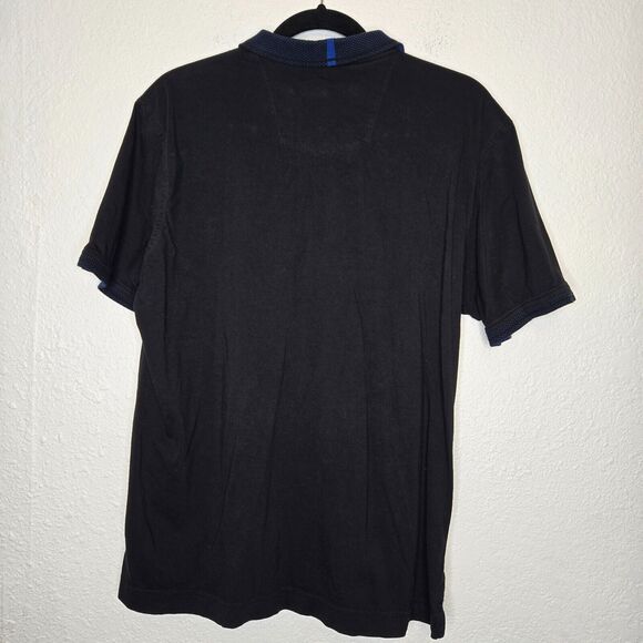 Robert Graham Mens Polo Shirt XL Black Classic Fit Knowledge Wisdom Truth Preppy - Picture 3 of 9